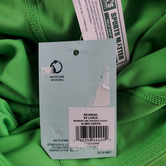DSG Women's XXL Momentum Ultra High Rise Bike Short 7" Slime Green New - Picture 6 of 6